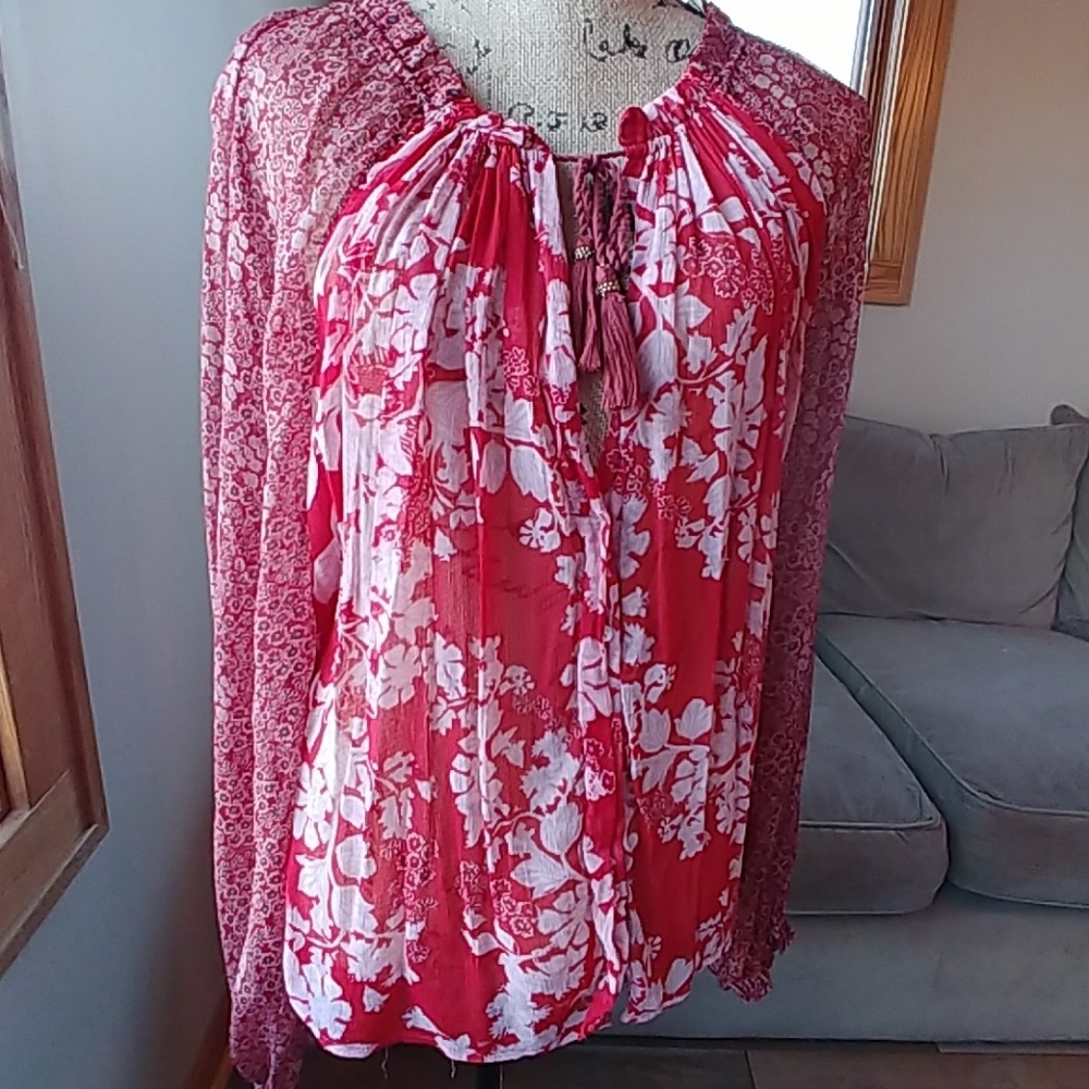 FREE PEOPLE red hippie XS but flowy